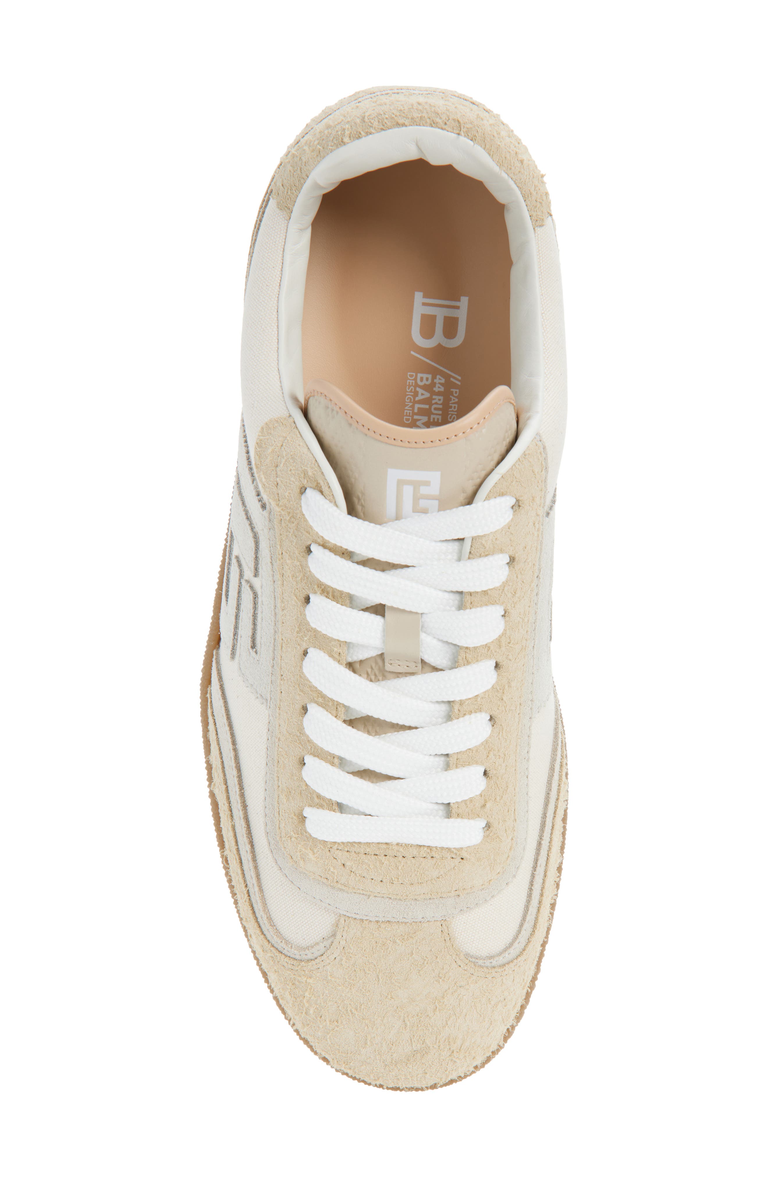 Balmain Swan Trainer Sneaker, Alternate, color, 0Da Cream