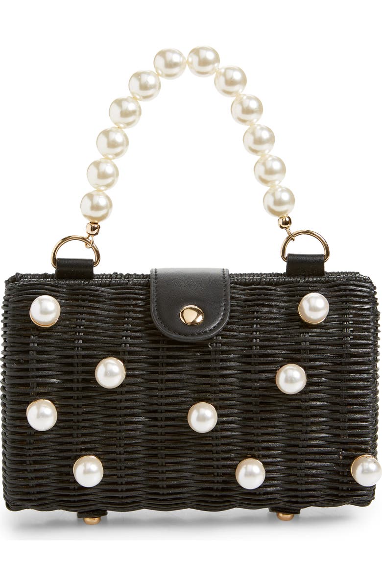 BTB Los Angeles Willow Imitation Pearl Rattan Bag, Main, color,