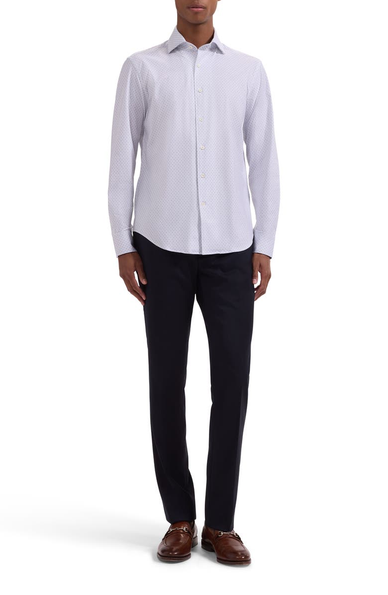 Bugatchi Devon OoohCotton<sup>®</sup> Diagonal Print Button-Up Shirt, Alternate, color, Dusty Pink