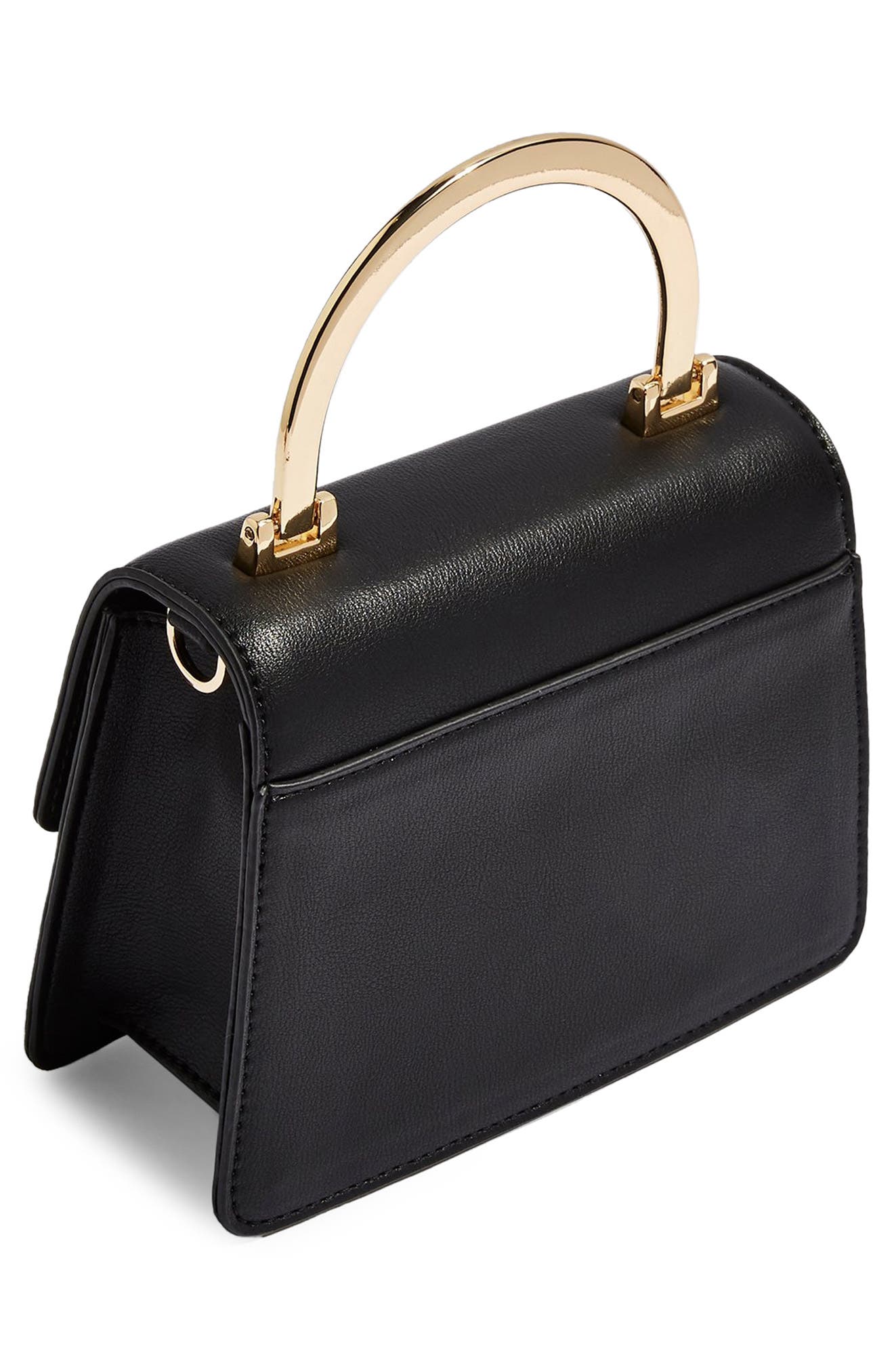 Topshop Champagne Shoulder Bag, Alternate, color, 