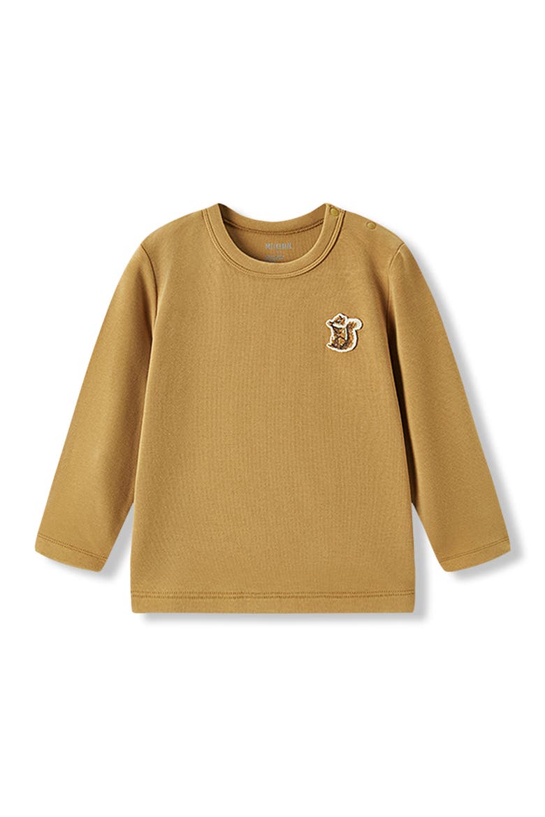 Brushed Long Sleeve T-Shirt, Main, color, Peanut
