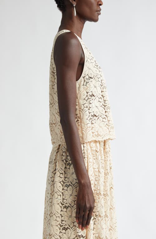 St John St. John Collection Floral Guipure Lace Tank In Pink Blush