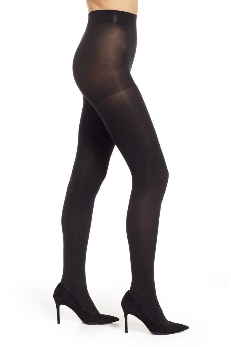Super Opaque Tights, Main, color, BLACK