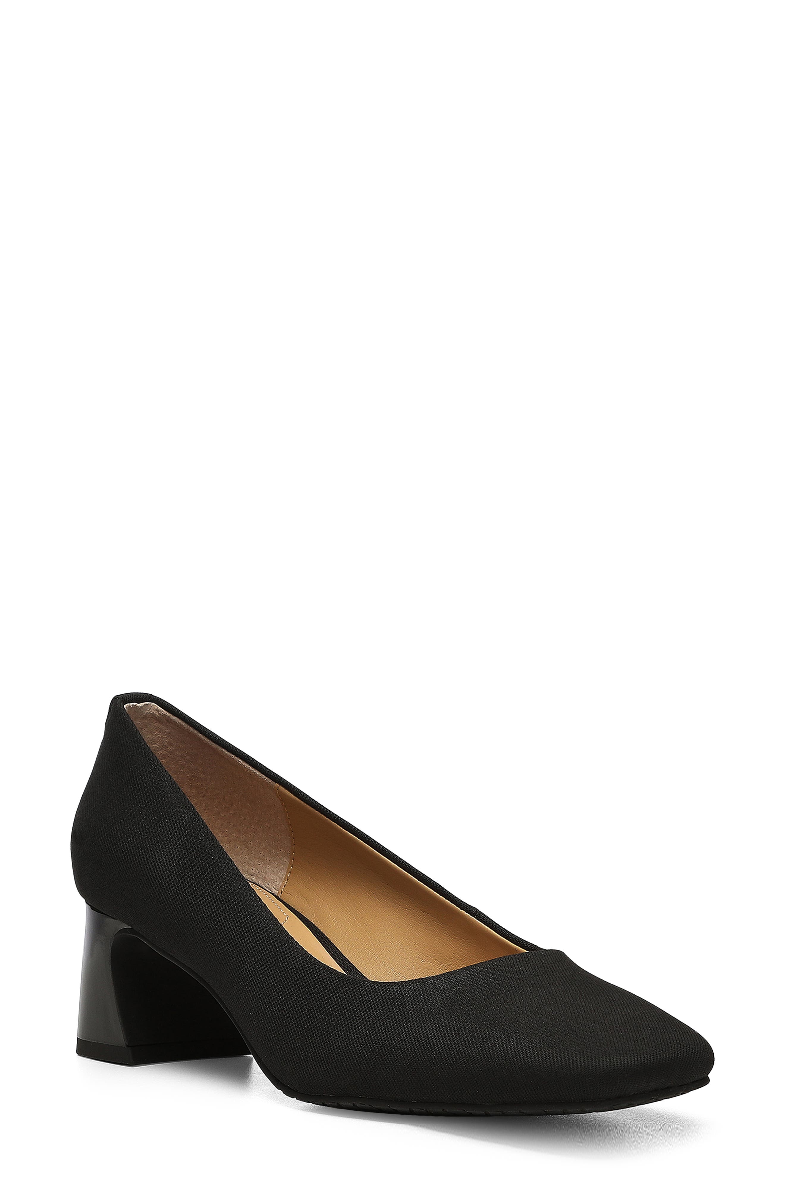 Fay Block Heel Pump, Main, color, BLACK