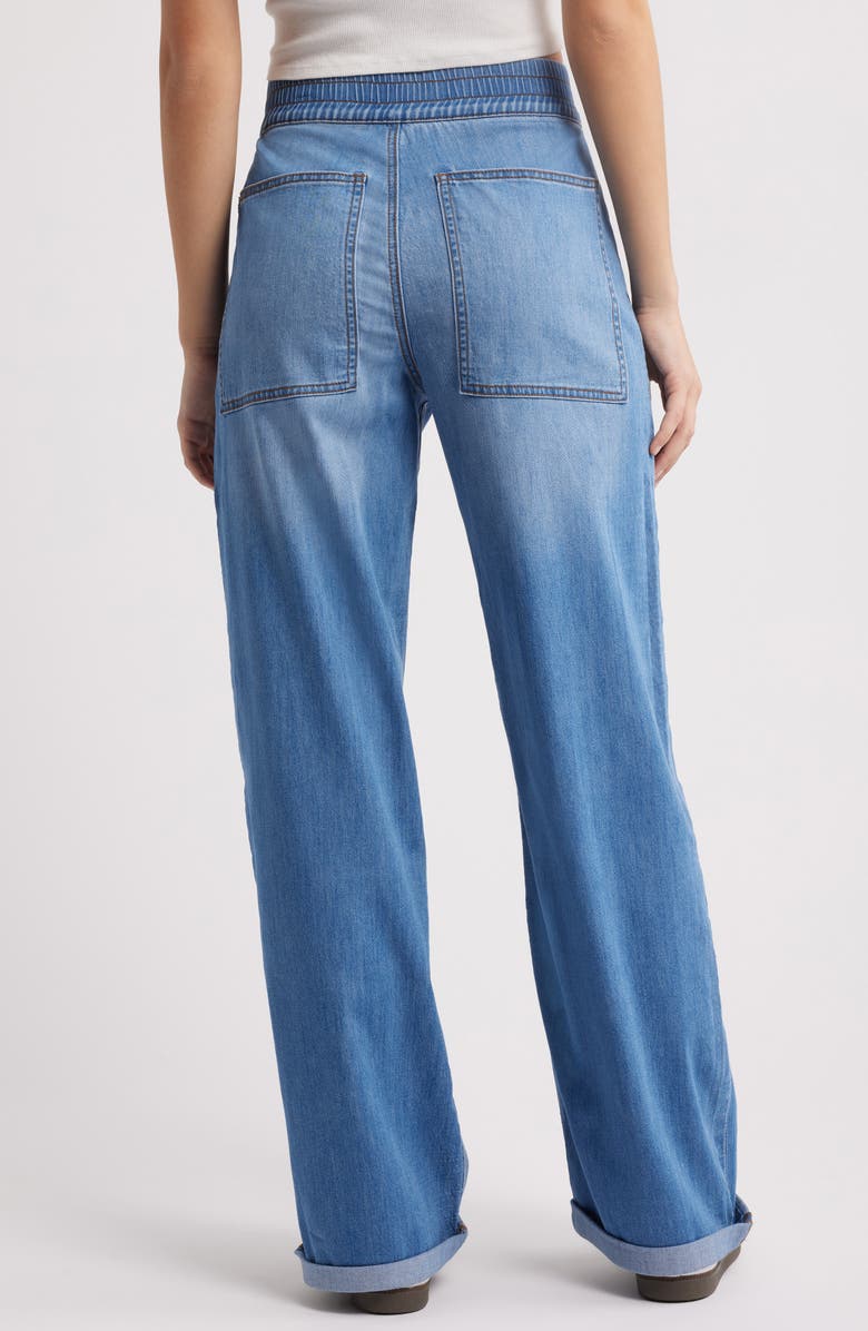 1822 Denim High Waist Cuffed Wide Leg Utility Jeans, Alternate, color, 