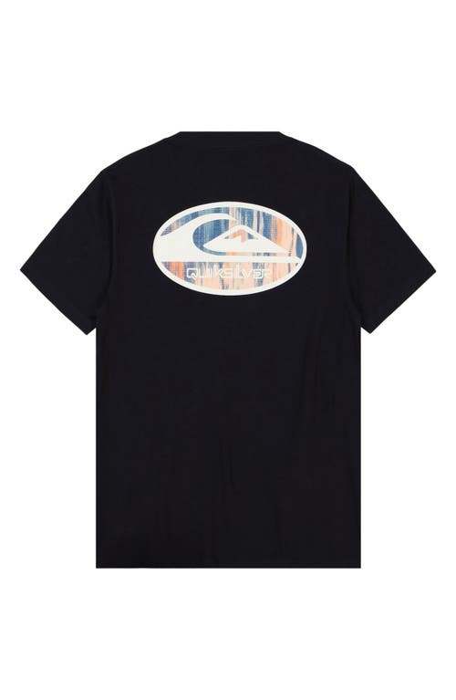 Shop Quiksilver Kids' Stretch Link Graphic T-shirt In Black