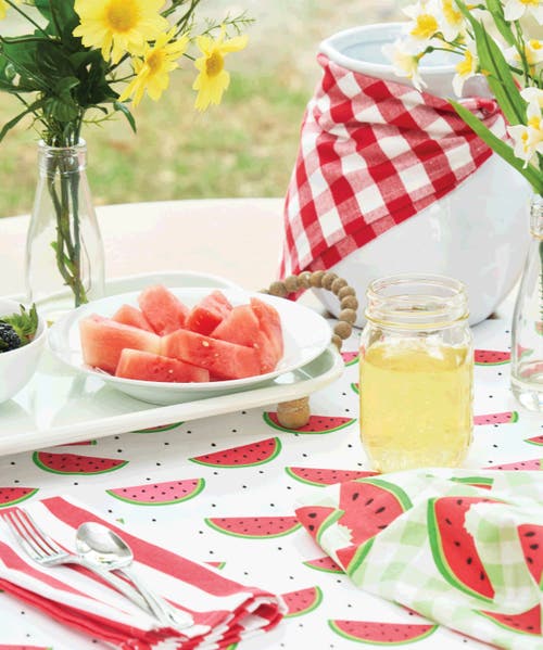 C & F Home C&f Home Watermelon Whimsy Placemats Set Of 6, 14" X 20" In White