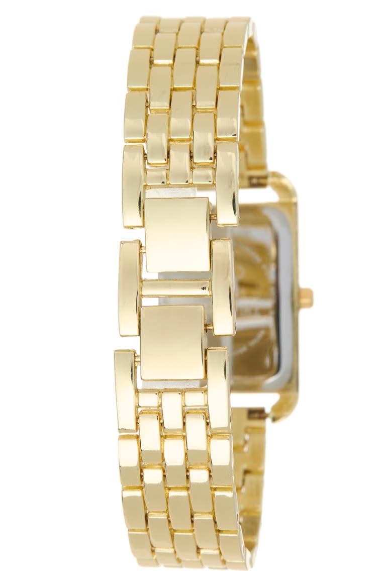 Crystal Logo Bracelet Watch, 25mm, Alternate, color, GOLD