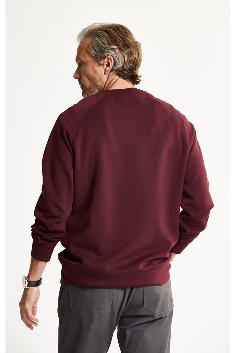 Micro Stripe Raglan Crewneck, Alternate, color, DARK RED