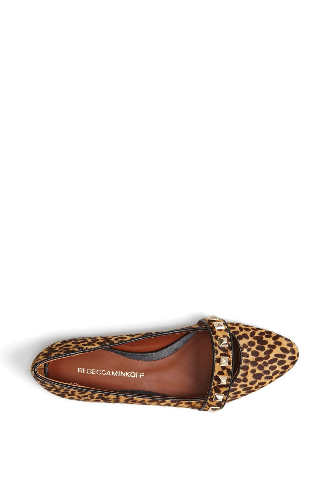 'Ira' Flat, Alternate, color, BLACK/ TAN SPOTTED HAIRCALF