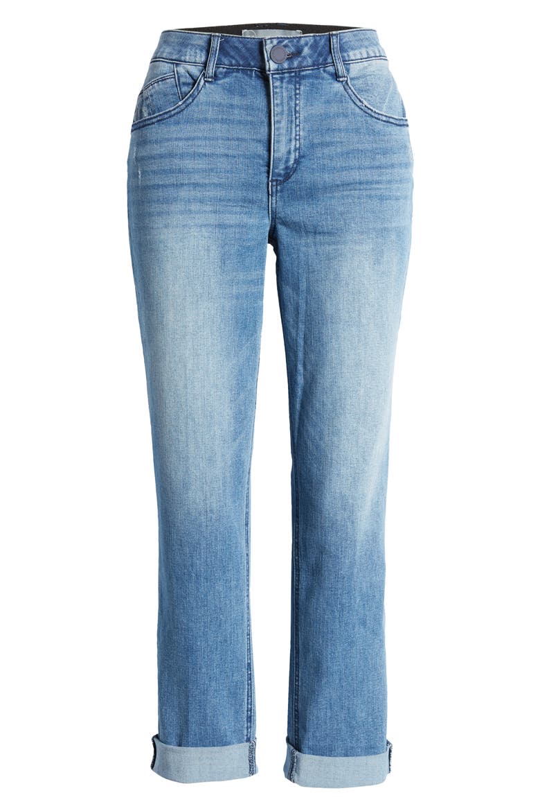 'Ab'Solution CoolMax® High Waist Crop Straight Leg Jeans (Nordstrom Exclusive), Alternate, color, BLUE