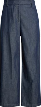 Eileen Fisher High Waist Organic Cotton Wide Leg Pants