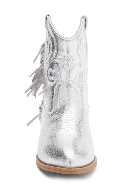 Harper Canyon Kids' Carolynne Fringe Western Boot In Silver