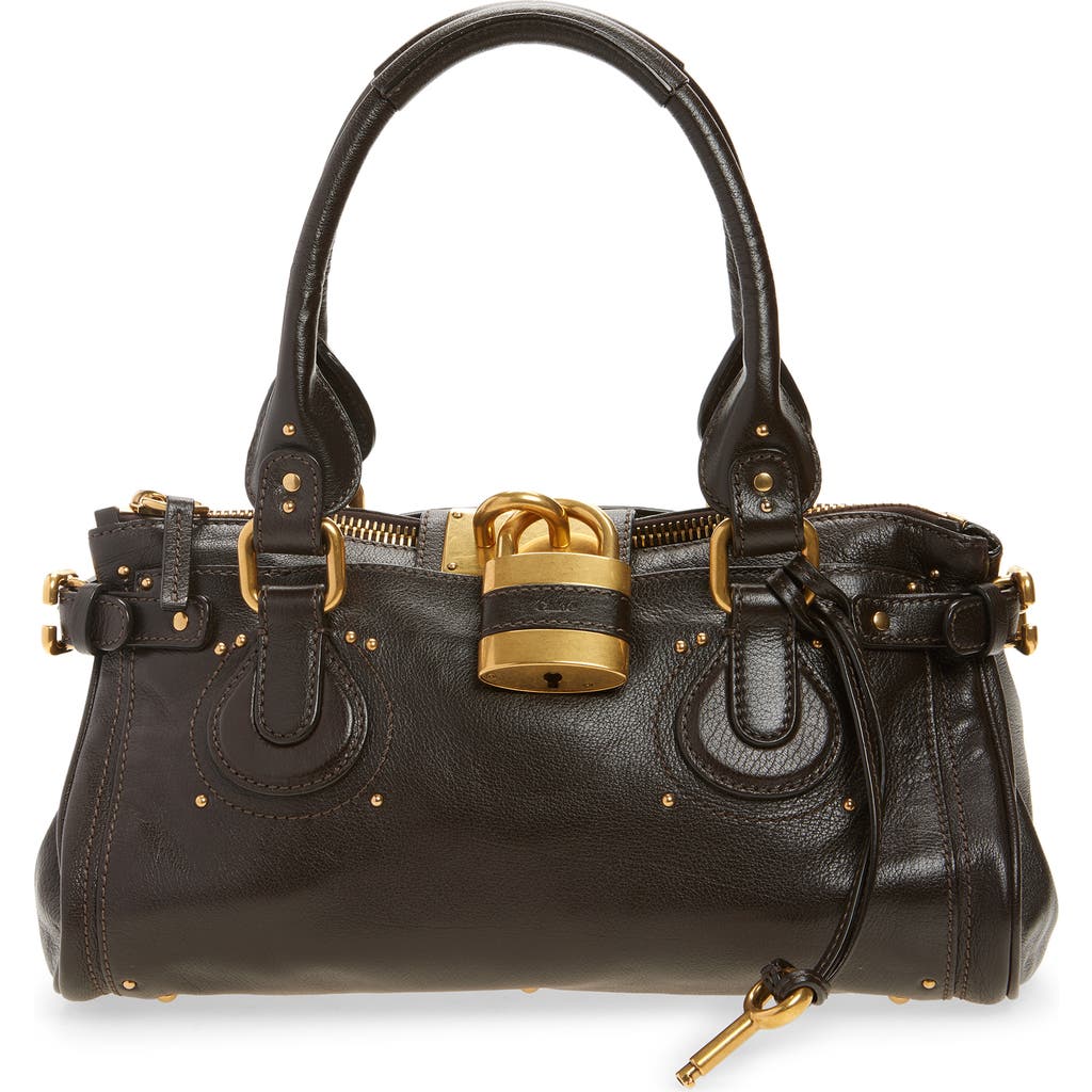 Chloé Women Kohl Brown Paddington Shoulder Bag In Brown