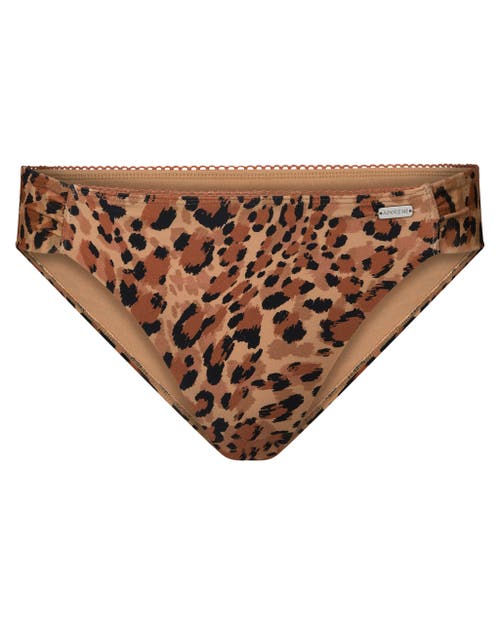 Shop Adore Me Marseille Swimwear Bikini Bottom In Animal Brown