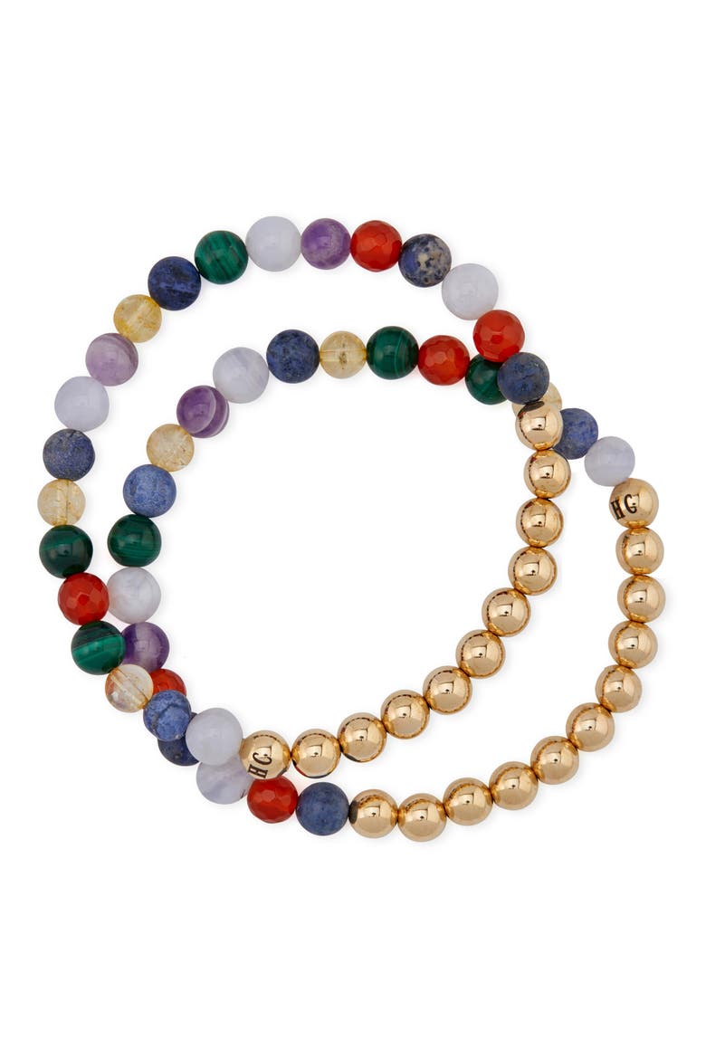 N8 Sleep Set of 2 Healer's Bracelets, Alternate, color, YELLOW GOLD
