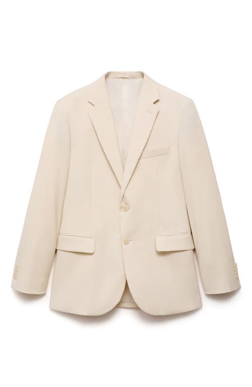 Mango Milan Slim Fit Linen Blazer In Neutral