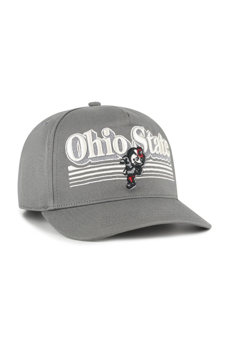 Men's '47  Gray Ohio State Buckeyes Script Fade Hitch Adjustable Hat, Alternate, color, Gray