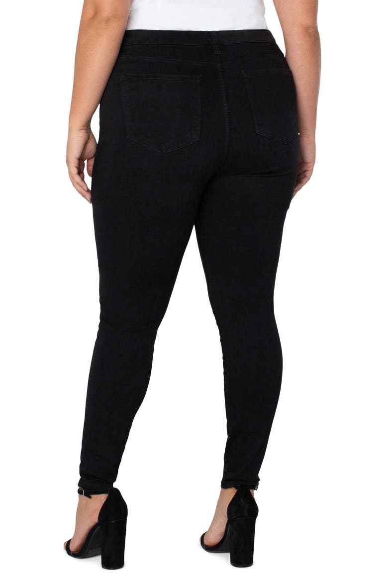 Liverpool Abby Stretch Skinny Jeans, Alternate, color, BLACK RINS