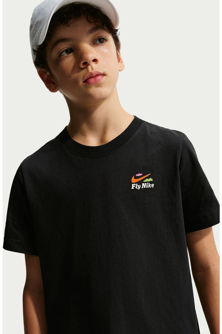 Kids' Fly Nike Graphic T-Shirt, Alternate, color, BLACK