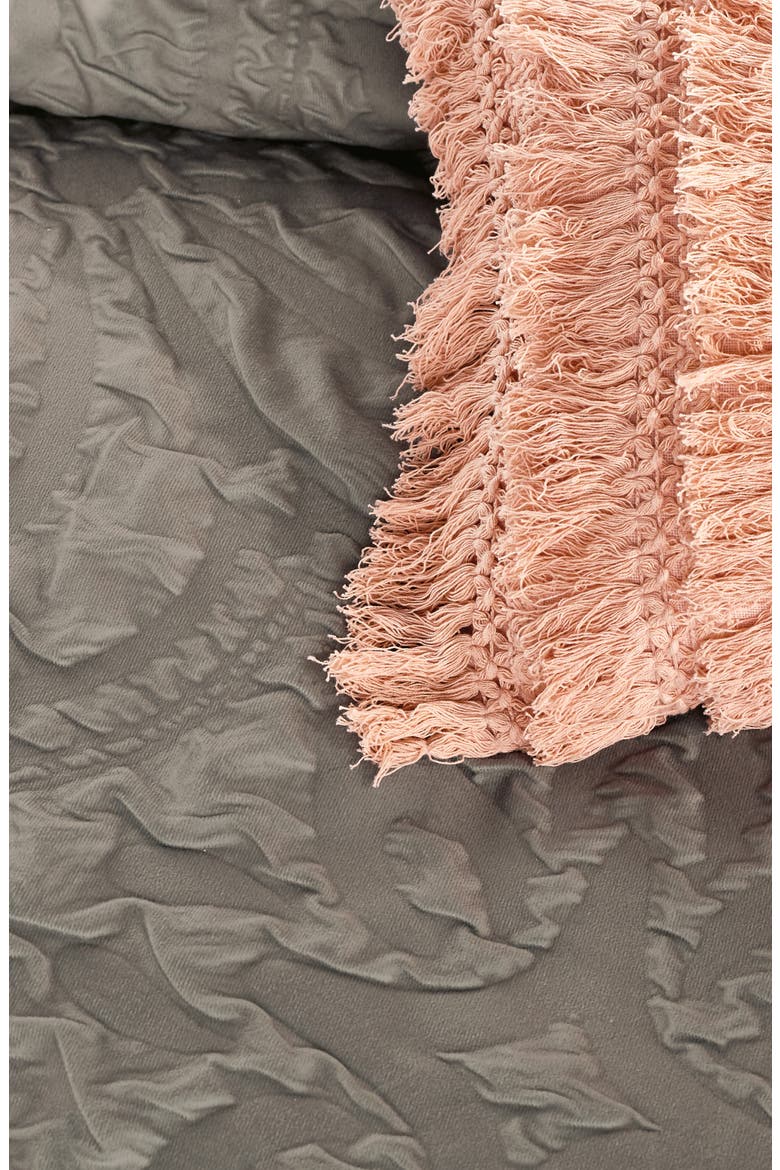 Velvet Tile Comforter & Sham Set, Alternate, color, GREY