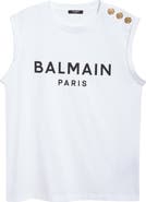 Balmain Cotton Logo Graphic Tank