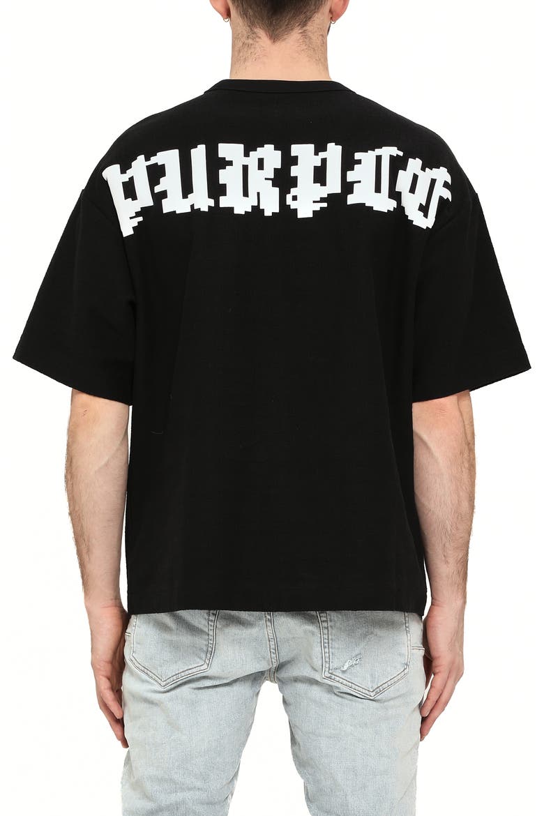 Heavyweight Textured Jersey Graphic T-Shirt, Alternate, color, BLACK