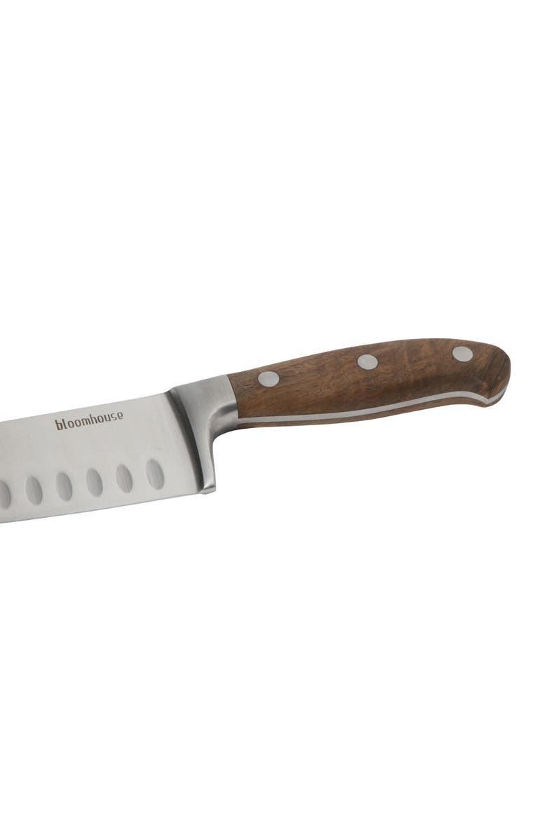 German Steel Santoku Knife, Alternate, color, Natural Wood