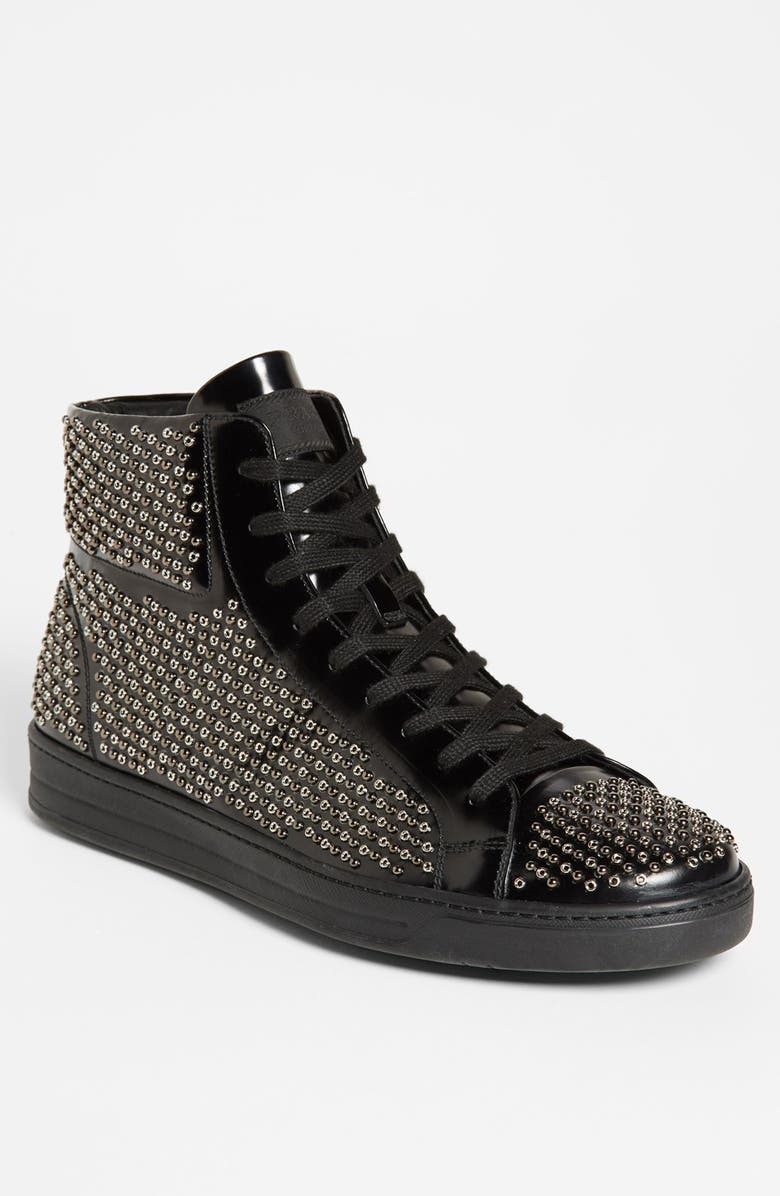 Prada Studded Sneaker, Main, color,