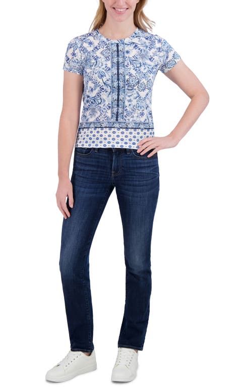 Lucky Brand Floral Cotton & Modal T-shirt In Blue Floral