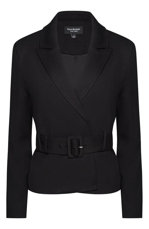 Isaac Mizrahi New York Belted Jacket In Black