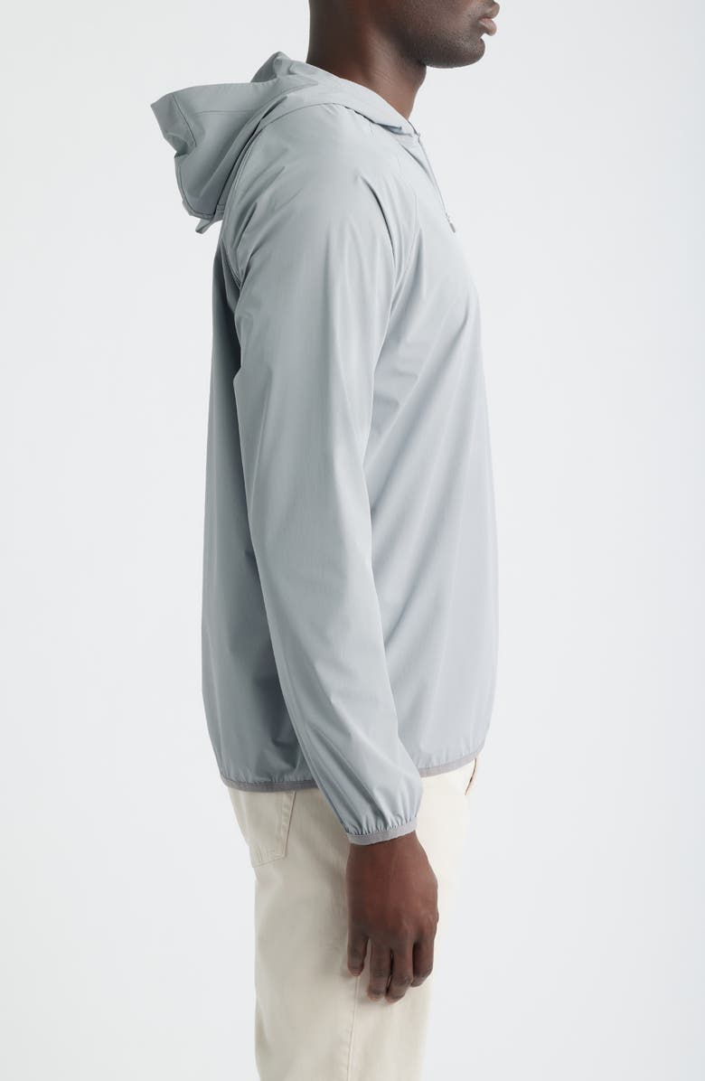 Peter Millar Featherweight Performance Hoodie, Alternate, color, Gale Grey