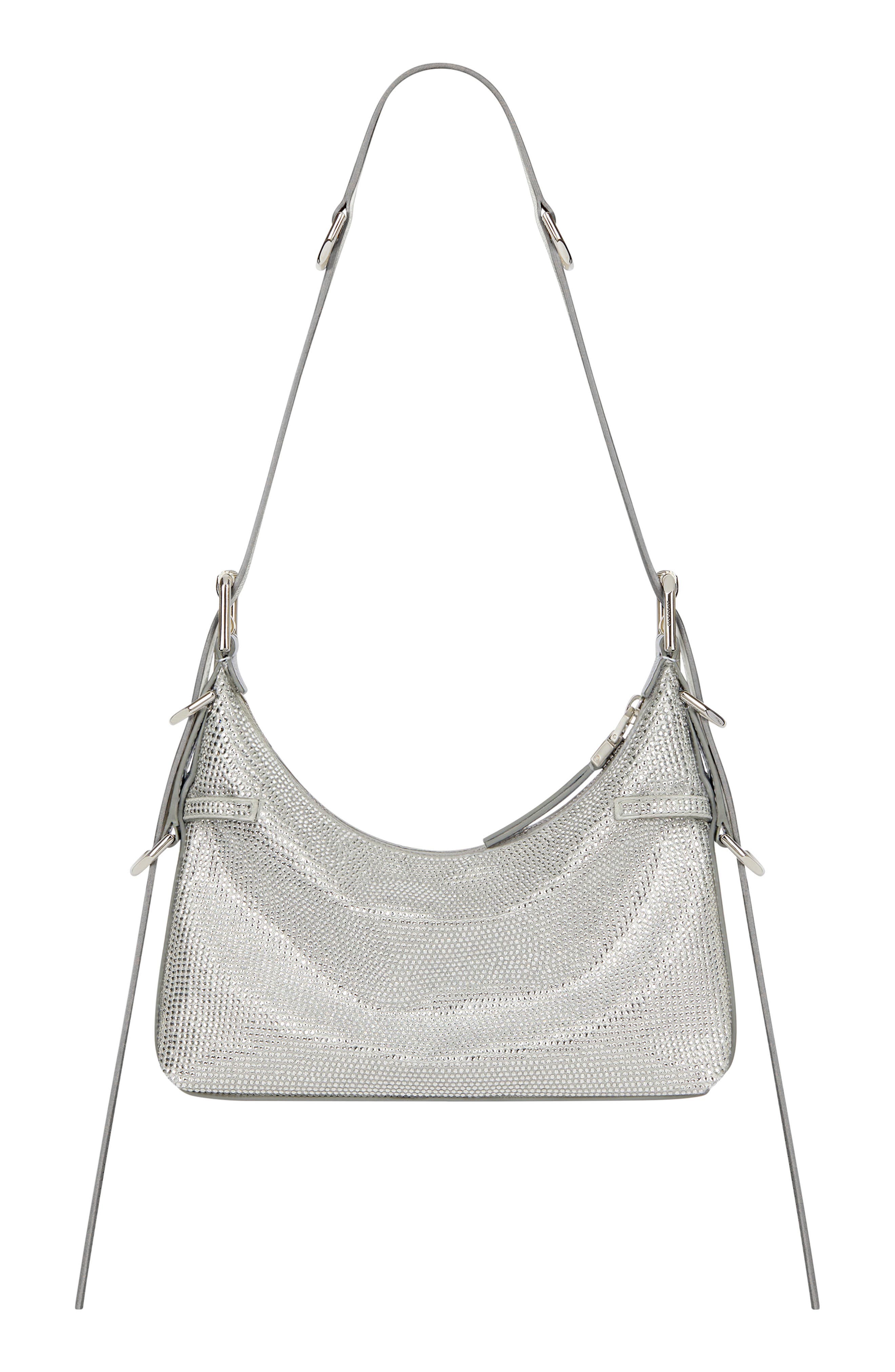 Givenchy Mini Voyou Crystal Embellished Silk Hobo, Alternate, color, 