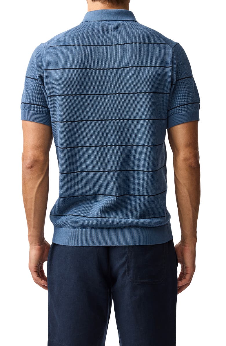 Rodd & Gunn Turners Bay Stripe Polo, Alternate, color, Bluestone
