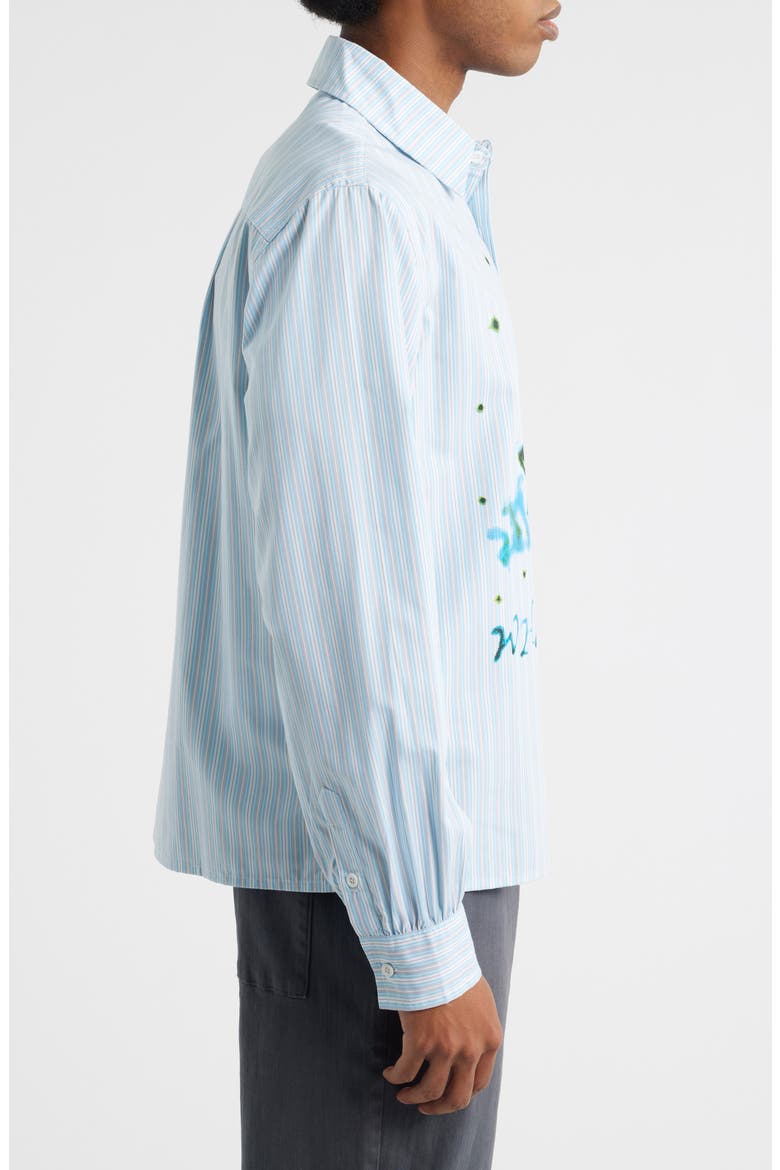 What Problem Button-Up Shirt, Alternate, color, BLUE