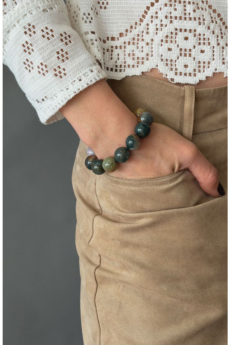 Mello Stone Bracelet, Alternate, color, Colour Agate