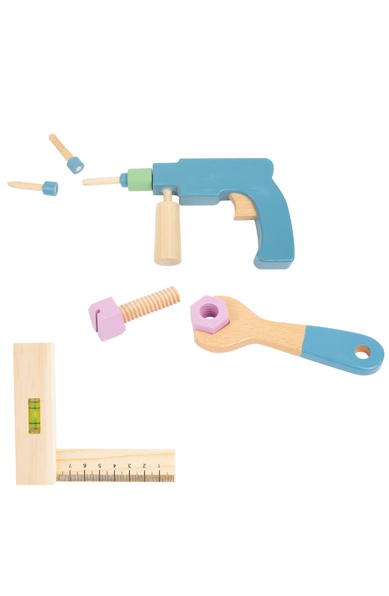 Legler USA Small Foot Wooden Toys Premium Nordic Toolbox Playset, Alternate, color, Multicolored