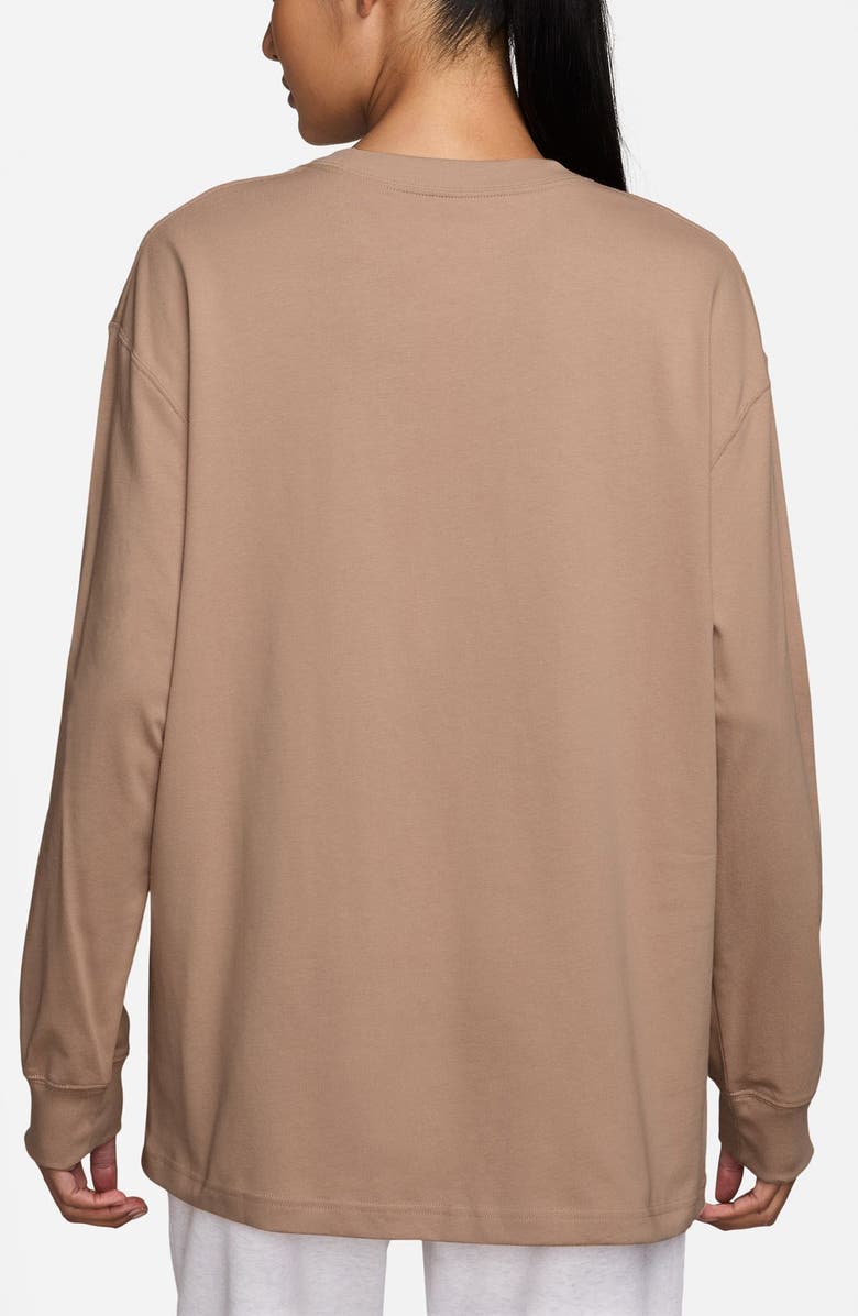 Jordan Brooklyn Long Sleeve Cotton Oversize Graphic T-Shirt, Alternate, color, Hemp/ Sail