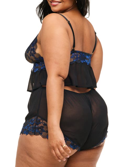 Adore Me Tammy Plus-size Camisole & Shorts Set Lingerie In Black