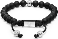 Nialaya Onyx Sterling Silver Beaded Bracelet