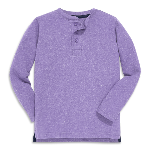Kids Heathered Long Sleeve Henley Tee (Toddler, Little Kid, Big Kid)