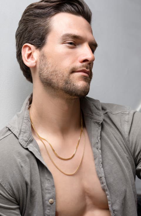 Men's 14K Gold Box Chain Necklace (Nordstrom Exclusive)