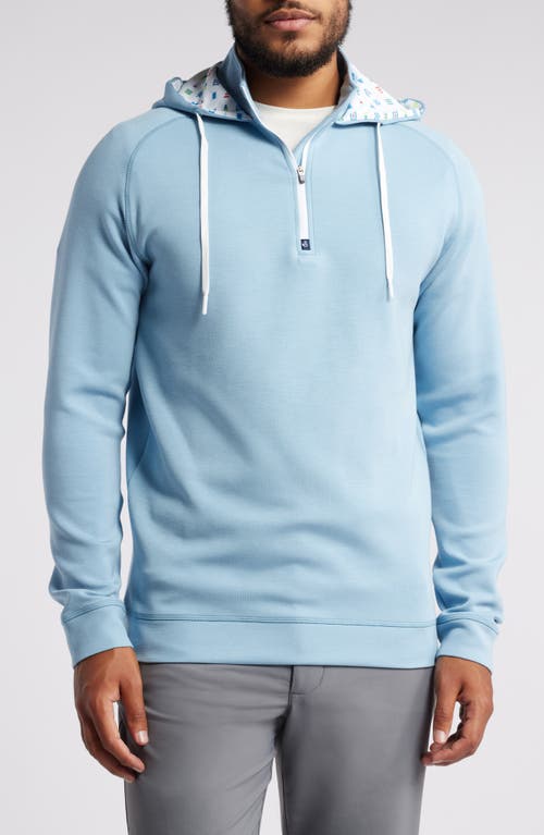 Swannies Conway Quarter Zip Golf Hoodie in Horizon Blue 