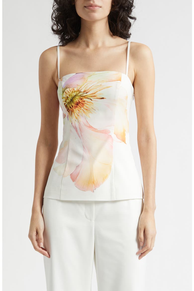 Claudelle Floral Square Neck Camisole, Main, color, WATERCOLOR FLORAL