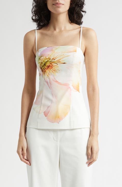 Claudelle Floral Square Neck Camisole