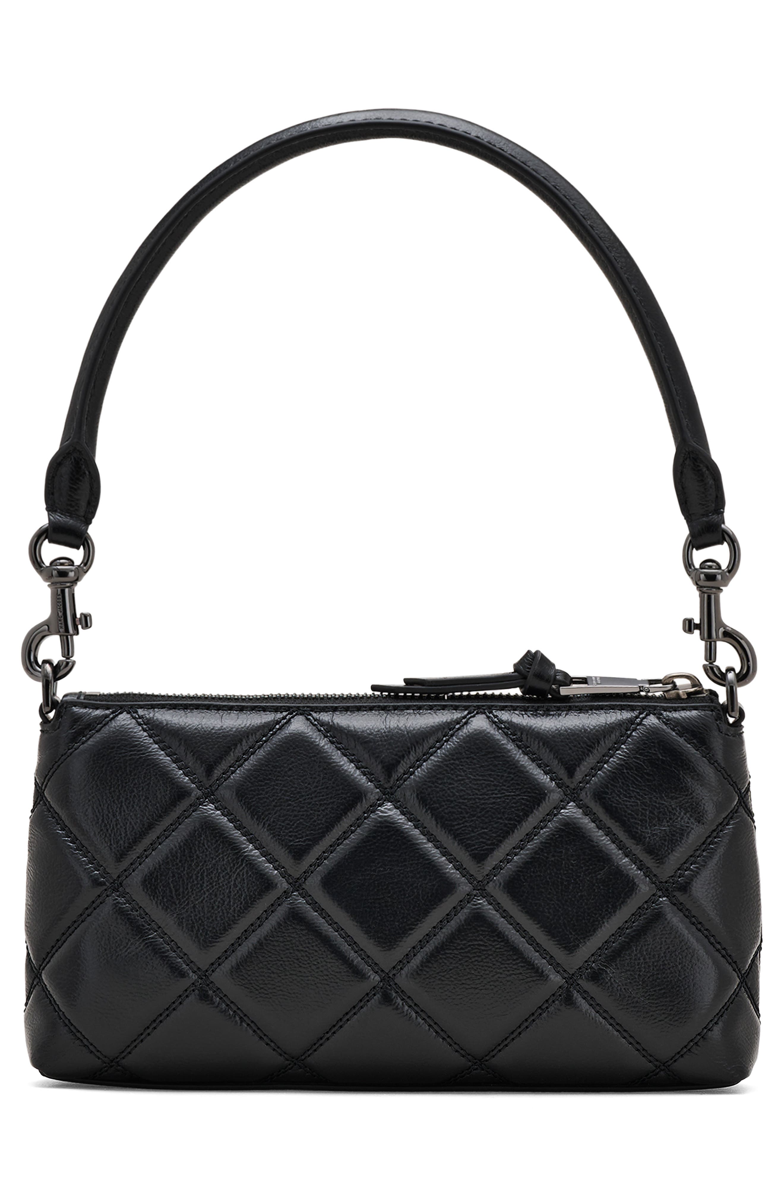 Marc Jacobs The Quilted Snapshot Pochette Bag, Alternate, color, Black