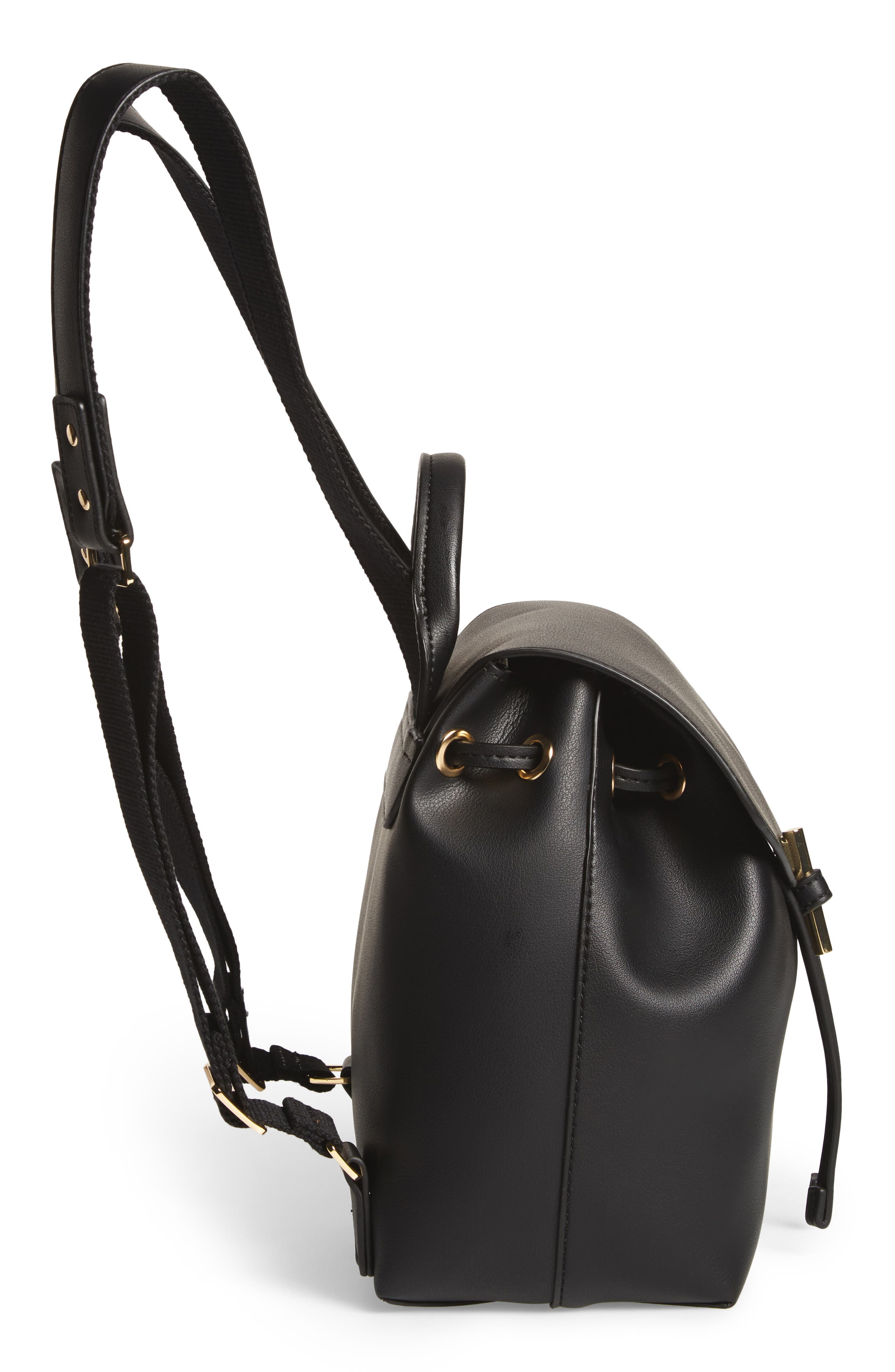 Topshop Blake Mini Faux Leather Backpack, Alternate, color, 