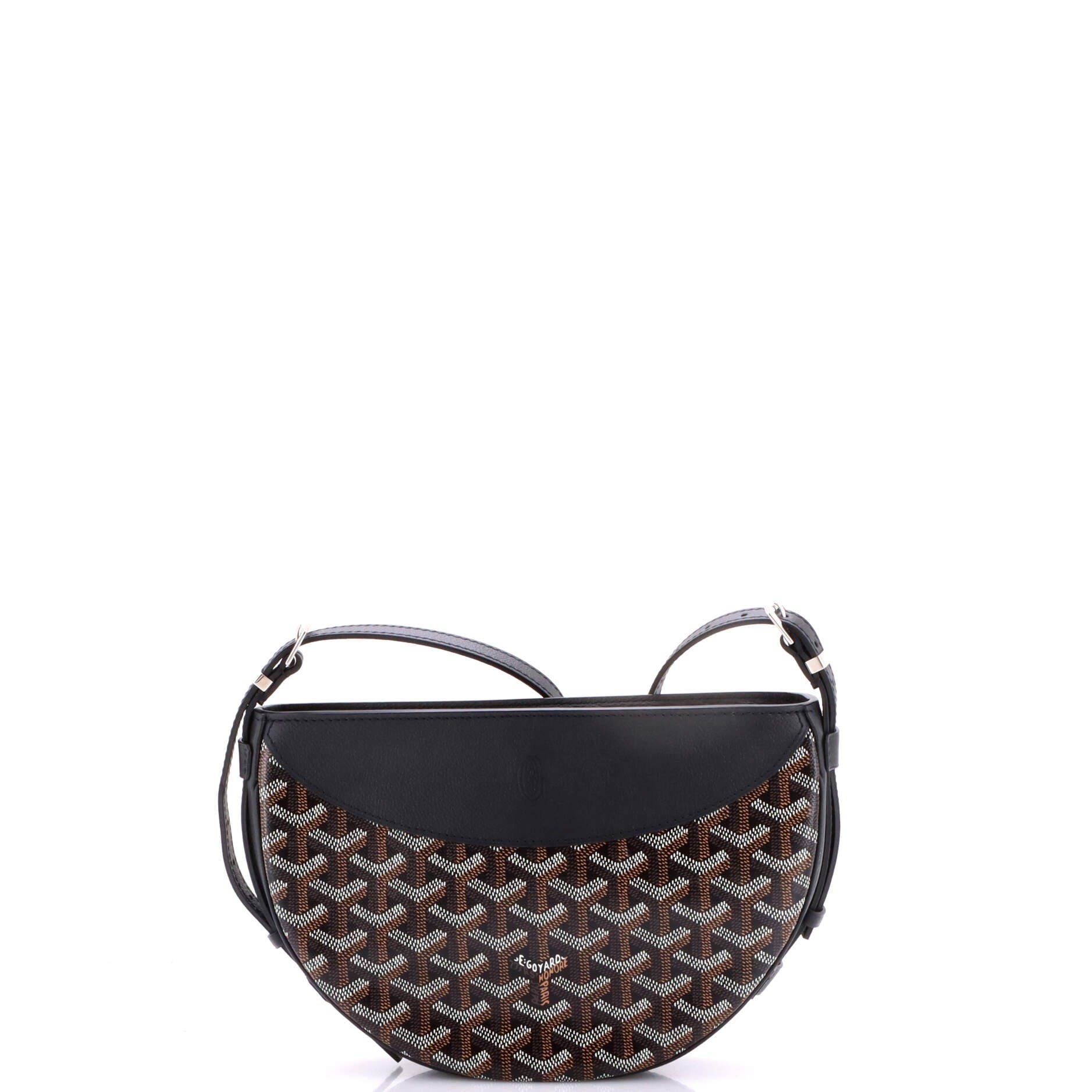 Pre-Owned Goyard Hirondelle Shoulder Bag Coated Canvas and Leather, Alternate, color, Black