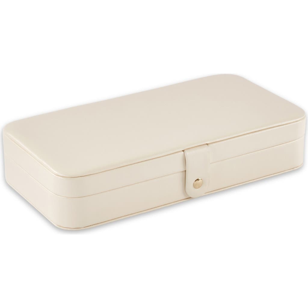Bey-berk Travel Jewlery Storage Case In Ivory