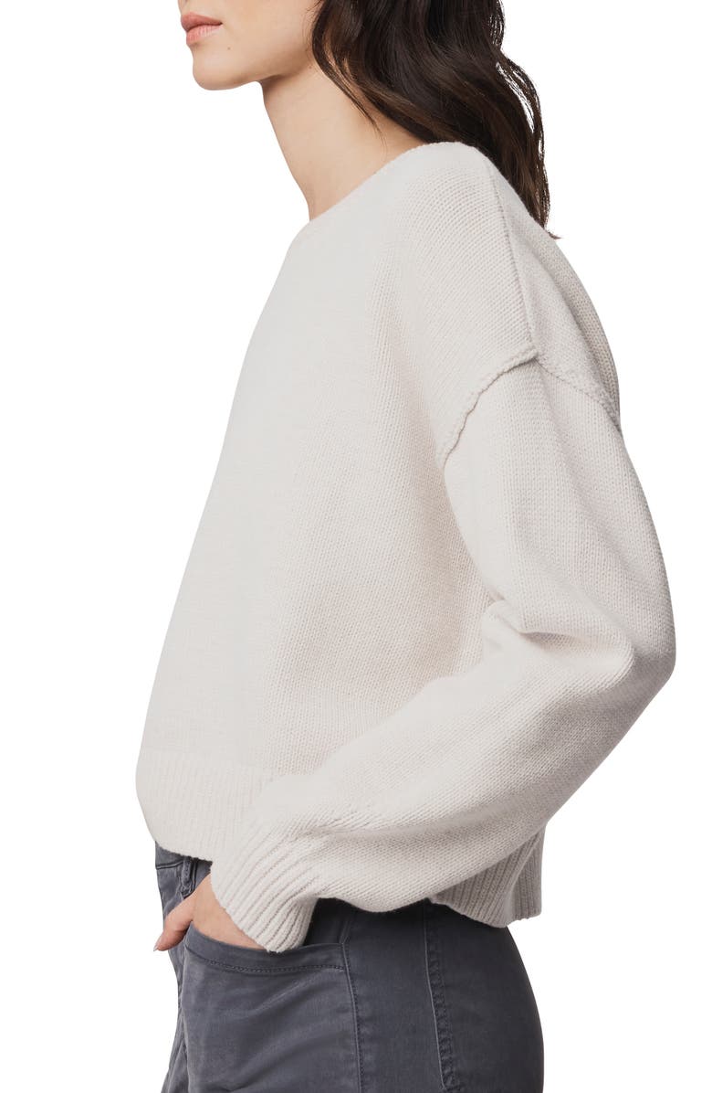 Splendid Delaney Crewneck Cotton Blend Sweater, Alternate, color, Pale Oak White Heather